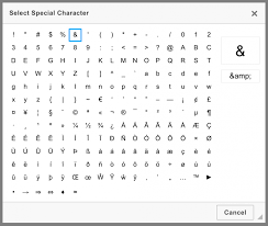 special characters
