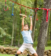 slackline hanging obstacle course