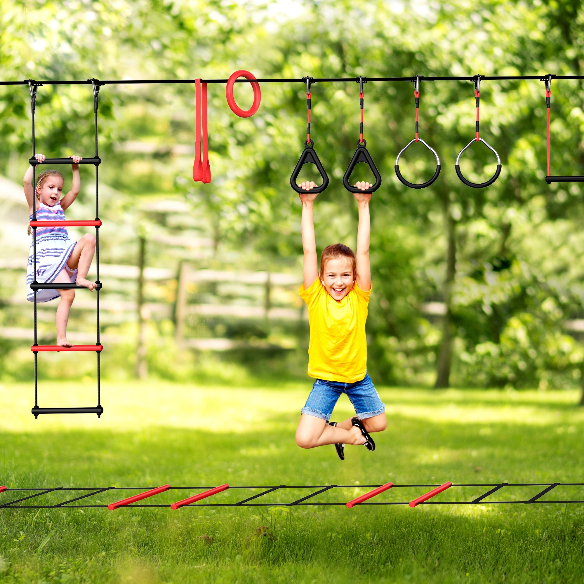 ninja warrior course in backyard