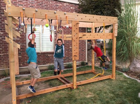 diy outdoor ninja course